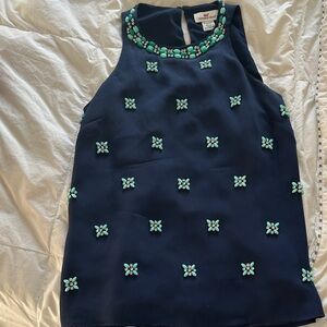 Vineyard Vines Navy Top with Turquoise Accents